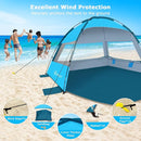 COMMOUDS Beach Tent Sun Shade for 3/4-5/6-7/8-10 Person, UPF 50+ Beach Sun Shelter Canopy Tent, Lightweight, Easy Set Up and Carry by TinyTreasures Baby Boutique