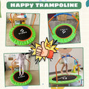 CLORIS 38in/48in Folding Trampoline - Max Load 220lbs / 450lbs Mini Trampoline Rebounder Trampoline for Adults with Adjustable Foam Handle, with safty Padded Cover Best Gift for Kids/Adult by TinyTreasures Baby Boutique