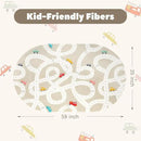 STARUIA Small Kids Rug for Kids Room, 3'x5' Washable Road Rug for Baby Nursery, Non-Slip Car Rugs for Playroom, Tan Traffic Play Mat Soft Fun Rugs for Boys Girls Dorm Toy Room Tent by CozyNest Decor