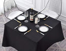Surmente Black Square Tablecloth-52x52 Inch Table Cloth for Small Square Tables,Washable Polyester Table Cover for Weddings, Banquets, or Restaurants by CozyNest Decor