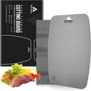 100% Pure Titanium Cutting Board, Non-Toxic Chopping Board For Kitchen, Rubber Mat, Double-Sided Pure Titanium Cutting Board for Kitchen (14"x10"). by CozyNest Decor
