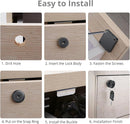 Tanice 4 Pack Furniture Lock Zinc Alloy Cam Security Lock Keyed Alike Cylinder Cupboard Drawer Lock with 8 Keys for Door Cabinet Mailbox Drawer Cupboard Household Office, Black by TinyTreasures Baby Boutique