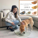 The Slowdown Bowl Silicone Slow Feeder for Dogs & Puppies, Slow Eating, Modern Lick Mat Design, Reduces Gulping, Fits 2.5 Cups 9.5” Across x 1.5” Tall, Mealtime Challenge, Large-Blush by CozyNest Decor