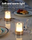 4" Mini Dining Table Light 2 Pack for Buffet Restaurant, Outdoor Waterproof Lamps for Bathroom Camping, Rechargeable Cordless Table Lamp for Bar, Touch Warm Night Light for Nursery Baby (Gold) by CozyNest Decor