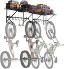 VEVOR Bike Storage Rack, 4 Bike Racks, Wall Mount Bike Storage Hanger with 2 Shelves, Home and Garage Organizer, Customizable for Various Bike Sizes, Adjustable Holder, Holds Up to 500 lbs, 63-inch by GreenHaven Gardens