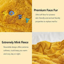 GONAAP Fuzzy Faux Fur Throw Blanket Queen Size Mustard Yellow Super Soft Cozy Plush Fuzzy Shaggy Blanket for Couch Sofa Bed (Mustard Yellow, Queen(90"x90")) by CozyNest Decor