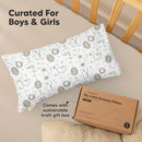 Toddler Pillow with Pillowcase - 10x18 My Little Dreamy Kids Travel Bed Pillows for Sleeping, Organic Cotton Small Pillowcase, Soft & Breathable, Machine Washable, Toddlers 2-5 Years Old (KeaFriends) by TinyTreasures Baby Boutique