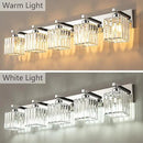 Modern Vanity Light 5-Lights Chrome Crystal Bathroom Wall Light Fixtures by CozyNest Decor