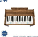 ZIPPY Kids Piano Keyboard, 37 Keys Digital Piano for Kids, Music Educational Instrument Toy, Wood Piano for 3+ Girls and Boys (Walnut Basic) by TinyTreasures Baby Boutique