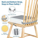 Toddler Booster Seat for Dining Table Chair,Non-Slip Bottom Baby Kid Booster Seat for Dining Table,2 Adjustable Straps,Portable Booster Seat for Table Travel Booster Seat for Toddler(Grey+White) by TinyTreasures Baby Boutique