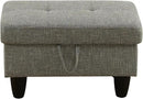 Ottoman Rectangular Storage Ottoman Bench, Flannel Footrest Stool Footstool with Lid for Living Room, Bedroom, Entryway, Gray, 28.5"x19"x17.5" by CozyNest Decor