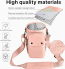 Water Bottle Holder with Strap 32 40oz Crossbody Insulated Water Bottle Carrier Sling Bag with Adjustable Wide Strap and Phone Purse 5 Pockets for Walking Hiking Gym Travel by TinyTreasures Baby Boutique