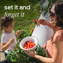 Farmstand Starter Kit + 18 Seedling Credits | Small Hydroponic Growing System Kit | Self-Watering Outdoor Vertical Garden Planter Tower | 4ft 3in | Made in USA by GreenHaven Gardens