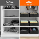 Lifewit Storage Baskets for Shelves, 6 Packs Non-woven Fabric Trapezoid Closet Organizer Bins with Handles, Foldable Clothing Containers Box for Clothes, Toy, Towel, Book, DVD, Hats, Small-Black by TinyTreasures Baby Boutique