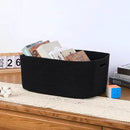 Large Storage Baskets for Organizing, Closet Shelf Baskets for Clothes Blanket Towels, Baby Nursery, Toy Bins Box, Woven Rope Baskets, 17 x 13 x 7.5”, 4 Packs Black by CozyNest Decor
