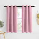 NICETOWN Blackout Kitchen Curtains for 50 inches Long - Grommet Thermal Insulated Window Treatments Light Blocking Drapes for Bedroom/Girl Room, Crystal Pink, W34 x L50, 2 Panels by TinyTreasures Baby Boutique