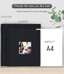 popotop Photo Album Self Adhesive with Picture Display Window,40 Pages DIY Scrapbooking Supplies Kit for 4x6 10x12 Picture,Linen Cover Memory Book for Baby Wedding, with Scraper and Metallic Pen by TinyTreasures Baby Boutique