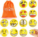 LovesTown Mini Stress Balls, 36PCS 2Inch Smiley Face Stress Balls Yellow Funny Foam Stress Relief Toys for School Carnival Reward Student Prizes by TinyTreasures Baby Boutique