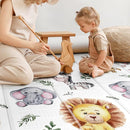 79 x 71 Foldable Large Play Mat for Babies, Non Toxic Foam Play Mat, Thick & Waterproof Baby Playmat for Floor, Anti-Slip Baby Playpen Mat for Toddlers by TinyTreasures Baby Boutique