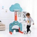 Costzon Kids Basketball Hoop, Toddler Sports Activity Center w/ 5 Adjustable Height Levels, Basketball Soccer Golf Game Set, Indoor Outdoor Basketball Hoop Set Gift for Baby Infant by TinyTreasures Baby Boutique