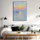 Coastal sailboat scenery poster art decor ocean nautical room decor beautiful sailboat seascape decor suitable for beach villa by CozyNest Decor