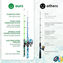 Kids Fishing Pole, Portable Telescopic Kids Fishing Poles for Boys and Girls, Fishing Rod and Reel Combo Kit with Tackle Box, and Fishing Net, Best Fishing Pole for Toddler Youth by TinyTreasures Baby Boutique