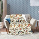Swedish Dala Horses Throw Blanket Soft Fleece Blanket Men Women Gift for Kids Boys Girls for Party Couch Sofa Bed Deco Blankets 80x60 Inches by CozyNest Decor