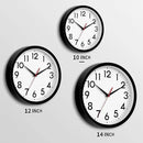 Wall Clock Analog 10 Inch Silent Non Ticking Battery Operated Modern Decorative for Living Room Kitchen Office Bedroom Bathroom(Black) by CozyNest Decor