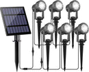 Solar Spot Lights Outdoor, Solar Landscape Spotlights IP65 Waterproof 9.8ft Cable, Dusk to Dawn Solar Uplights for Tree Garden Yard Driveway Porch Walkway Pool (6-in-1, 6000K Cold White) by GreenHaven Gardens