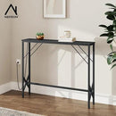 39.4" Console Table, Skinny Entryway Table with Fast-Charging Station, Narrow Long Sofa Table, Behind Slim Couch Table for Entrance, Hallway, Living Room Decor ST-BK100-1 by CozyNest Decor