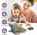 Cool Wooden Puzzle for Adults 500 Piece, Glasses Crocodile Wooden Jigsaw Puzzles, Beautiful Wooden Puzzle with Box Birthday Gifts for Adults and Kids Family Game(16 * 17.6in) by TinyTreasures Baby Boutique