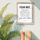 Christian Wooden Wall Sign, Bible Verse Hanging Decor, Master Bedroom Decors, Religious Home Decor, Framed Wall Plaque Sign 15 * 11.5 inches, Christian Gift, Fear Not, for I Have Redeemed You by CozyNest Decor
