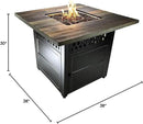 DualHeat by Endless Summer, The Harris, 38" Square Propane Gas Outdoor Fire Pit/Patio Heater by GreenHaven Gardens