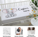 Custom Nursery Crib Bedding Set: 4 Piece Yellow Floral Elephant Design Baby Crib Sets for Girls with Personalized Name - Toddler Double Layer Blanket Set, Comfortable Crib Bed Sheets for Baby Toddlers by TinyTreasures Baby Boutique