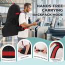 RAINSMORE Padded Car Seat Travel Bag for Airplane Heavy Duty Car Seat Backpack for Air Travel Baby Carseat Cover Bags for Airport Large Car Seats Carrier Fits Car Seats & Booster Seats, Black by TinyTreasures Baby Boutique