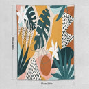 Abstract Bohemian Mid Century Tapestry, Tropical Leaves Modern Geometric Archway Minimalist Bohemian Botanical Aesthetic Wall Hanging, Sage Green Gold Home Decor Art for Bedroom 30x40 Inch by CozyNest Decor
