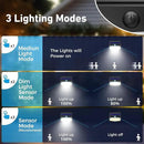 [ 16 Packs] Solar Motion Sensor Lights Outdoor, Solar Fence Lights with 3 Lighting Modes, Solar Powered Security Lights Waterproof for Outside Yard Wall Garden Backyard Deck Step Garage by GreenHaven Gardens