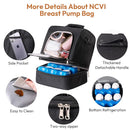 NCVI Breast Pump Bag, Double Layer Removable Pump Bag for Spectra S1, S2, Medela, Breast Pump Backpack with Ice Pack, Insulated Breast Milk Cooler Bag for Working Nursing Moms, Black by TinyTreasures Baby Boutique