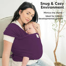 KeaBabies Baby Wrap Carrier - All in 1 Original Baby Carrier Newborn to Toddler Sling, Easy to Wear, Hands Free Bonding, Lightweight, Breathable Infant Wraps (Royal Purple) by TinyTreasures Baby Boutique