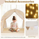 INFANS Kids Bed Tent with Glow in The Dark, Portable Children Playhouse Privacy Space Twin with Mat Star Light Double Net Curtain, Indoor Outdoor Princess Tents Castle for Boys Girls by TinyTreasures Baby Boutique