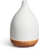 InnoGear Oil Diffuser, 300ML Ceramic Diffuser for Essential Oils Handcrafted Aromatherapy Diffuser Ultrasonic Cool Mist Humidifier with 4 Timers Waterless Auto Off for Room Office, White by TinyTreasures Baby Boutique