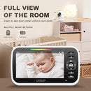 Baby Monitor with Camera and Audio- Video Baby Monitor with 960ft Long Range, Remote Pan-Tilt-Zoom, Night Vision, Temperature Sensor, 2-Way Talk, 8 Lullabies, 30-Hour Battery & No WiFi by TinyTreasures Baby Boutique