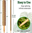 4 Pack 22 Inch Moss Poles, Stackable Moss Pole for Plants Monstera, 70 Inch Tall Moss Poles for Climbing Plants Indoor, Coir Totem Plant Support Stakes Stand for Potted Plants, Pothos by GreenHaven Gardens