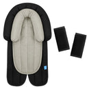 COOLBEBE Upgraded Babybody Support & Strap Covers Set for Newborn Infant Toddler - Extra Soft Breathable Car Seat Insert Cushion Pad, Perfect for Carseats, Strollers, Swing, Black by TinyTreasures Baby Boutique