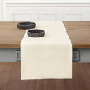 Solino Home Linen Ivory Table Runner 60 Inches - 100% Pure Linen Small Table Runner 14 x 60 Inch Ideal for Dresser and Coffee Tables - Fall, Autumn, Thanksgiving - Fete by CozyNest Decor