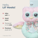 Bearington Baby Lil' Hoots Plush Stuffed Animal Pink Owl Soft Ring Rattle - 5.8" Baby Rattle Newborn Toy by TinyTreasures Baby Boutique