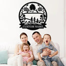 Personalized Family Name Sign, Custom Family Signs Metal Wall Decor, Family Wall Art, Metal Signs Customized, Family Wall Decor for Living Room, Rustic Hanging Decoration Sign, Housewarming Gifts by CozyNest Decor