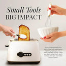 White & Gold Cooking Utensils Set - Luxe 8-Piece Kitchen Gadget Set Includes Can Opener, Tongs and Garlic Press - Stylish White and Gold Kitchen Accessories for Modern Kitchens, Ideal for Gifting by CozyNest Decor