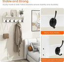 Homode Coat Rack with Wall Shelf and Hooks - 24 Inch Long, Wooden Hanging Coat Hanger with Hat Shelf for Entryway, Bathroom, Mudroom, White by CozyNest Decor