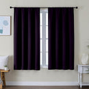 Simplebrand Ava Blackberry Short Blackout Curtains for Bedroom 54 Inches Long 2 Panels Set, Solid Thermal Insulated, Energy Saving Window Treatment Curtains Blackout Drapes, W40 x L54 Inch, Blackberry by TinyTreasures Baby Boutique